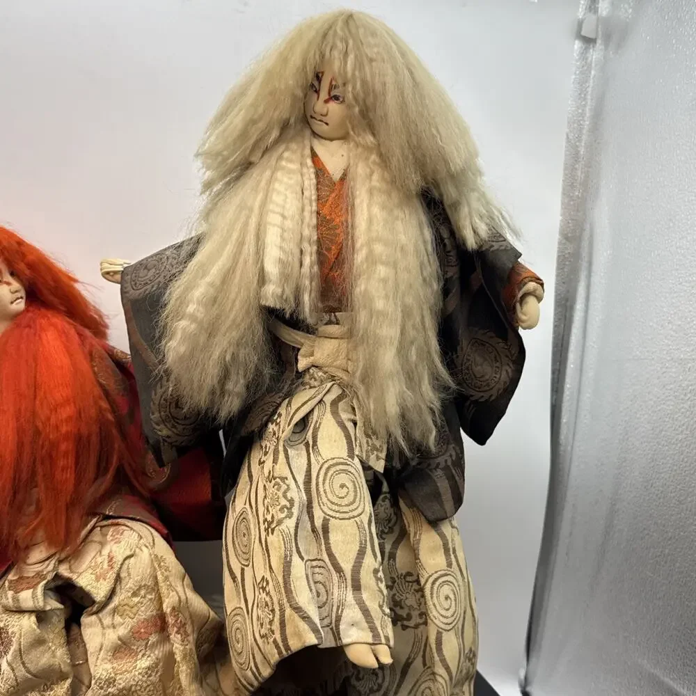 Vintage Doll Japanese Kabuki Renjishi Lion Dancers…